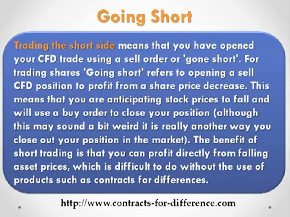 CFDs Going: Long and Going Short
