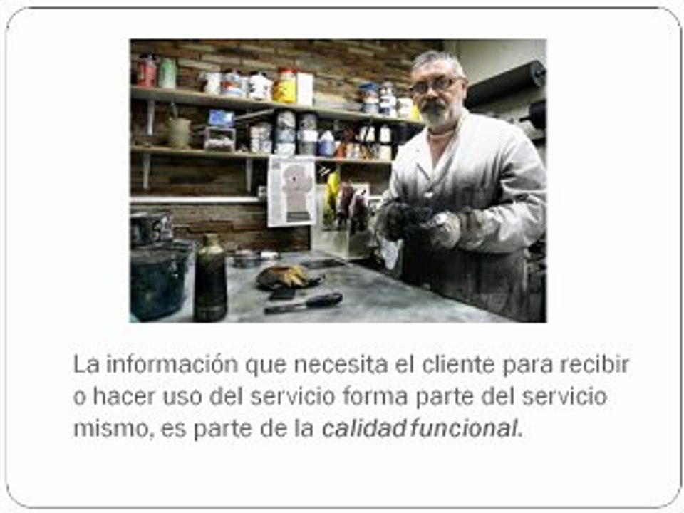 Una adecuada información mejora la cal. funcional