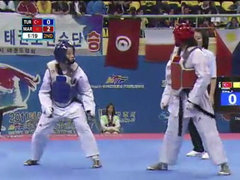 Bekkali Lamyaa - Hatice K. Yangin (53kg semifinal wtf world taekwondo championships 2011)