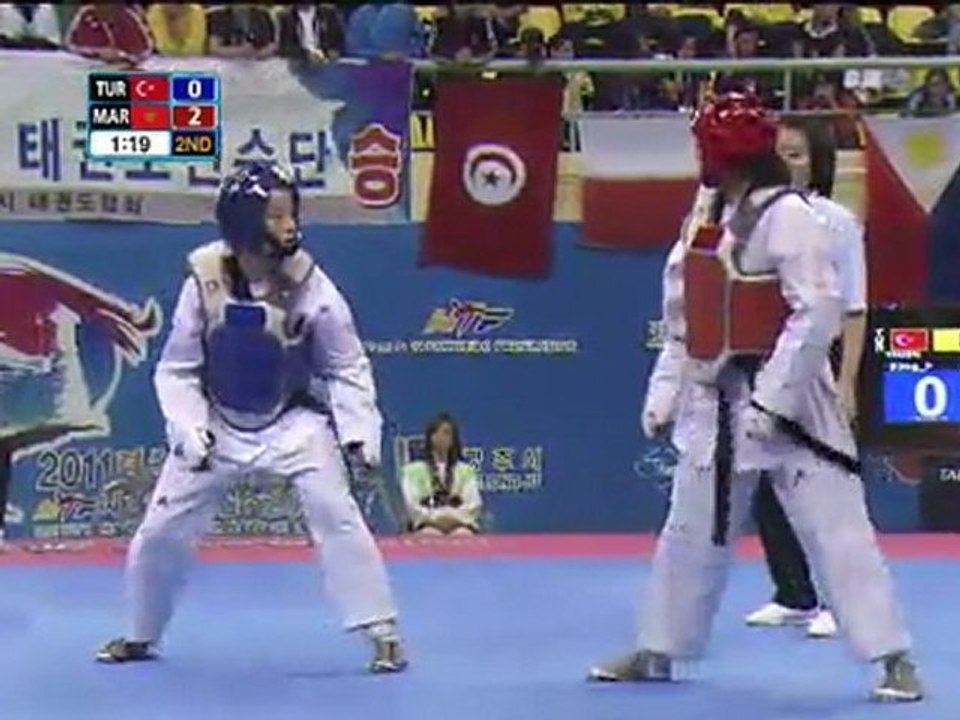 Bekkali Lamyaa - Hatice K. Yangin (53kg semifinal wtf world taekwondo championships 2011)