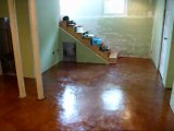Overlay on Stained Concrete Floor - Fort Wayne, IN