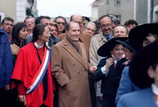 Visite de François Mitterrand dans le Marais poitevin en 1992