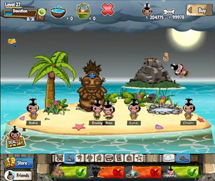 Pocket God Facebook: Coconut & Hot Spring
