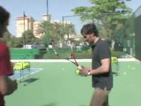 Roger Federer pranks his coach