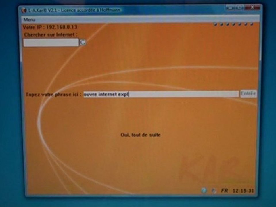 Présentation du logiciel d'intelligence artificielle KAR Intelligent Computer