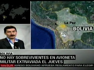 Bolivia:No hay sobrevivientes en avioneta militar extraviada