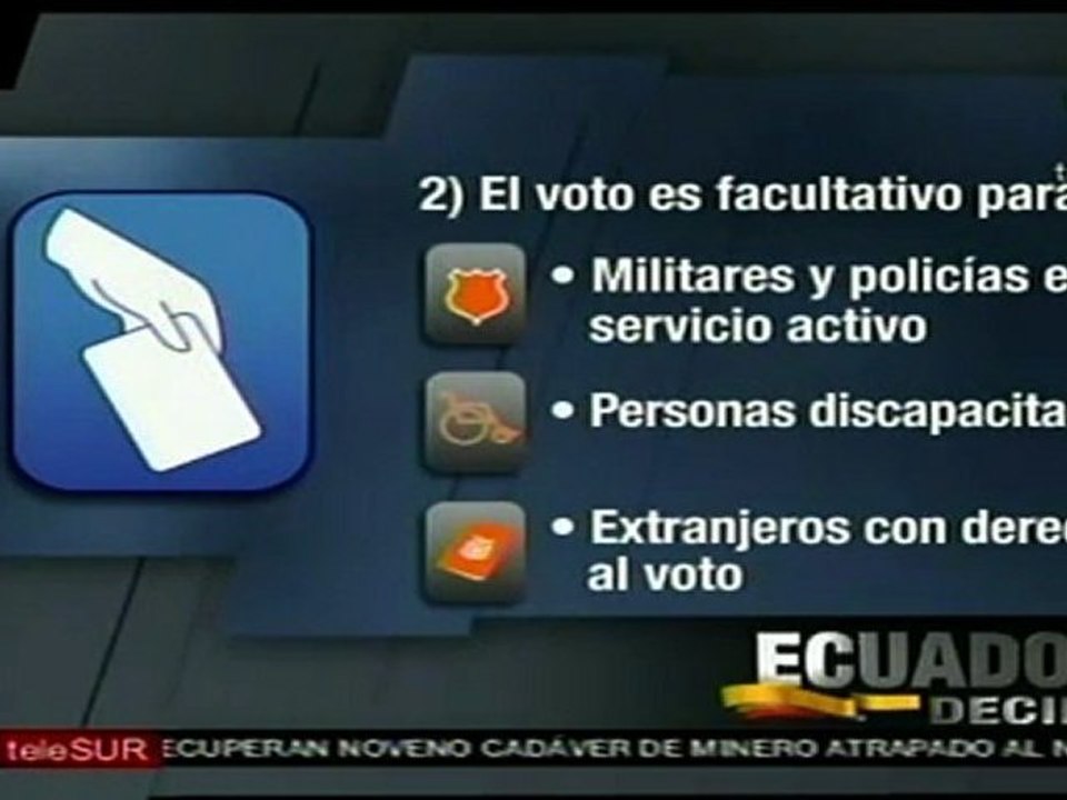 El voto en Ecuador