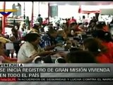 Inicia registro de Gran Misión Vivienda en Venezuela