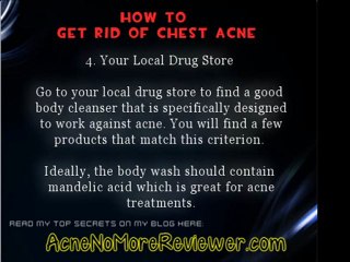 Getting Rid Of Chest Acne