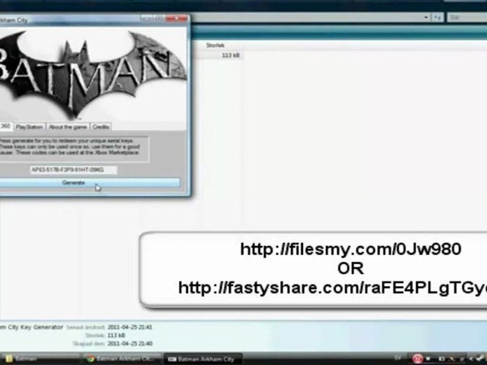 Batman Arkham Asylum 2  Arkham City Keygen PS3 xbox 360 PC Download Crack