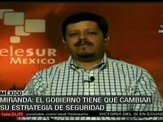 Gobierno mexicano debe cambiar plan de seguridad: analista