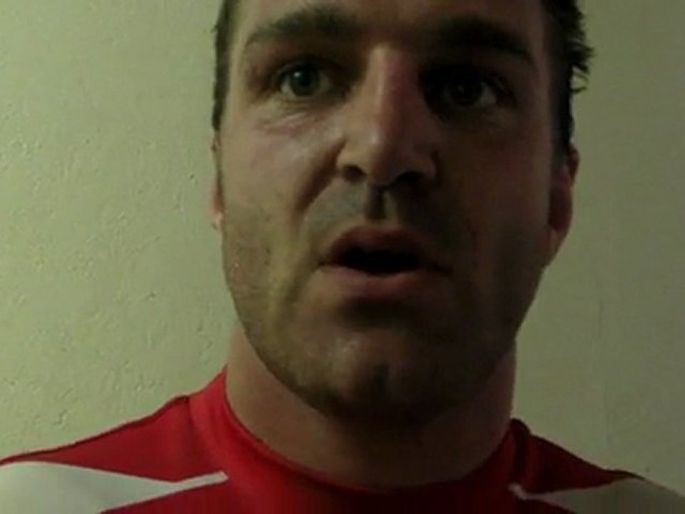 Rugby - Thomas Choveau (capitaine Castanet) reagit apres USB - Castanet