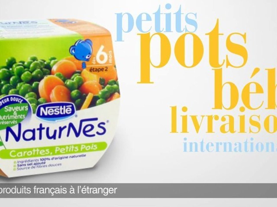 Produits pour bébés livrés à l'étranger