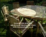 Turnworth Round Ring Table Garden Furniture Set with Brampton Stacking Chairs