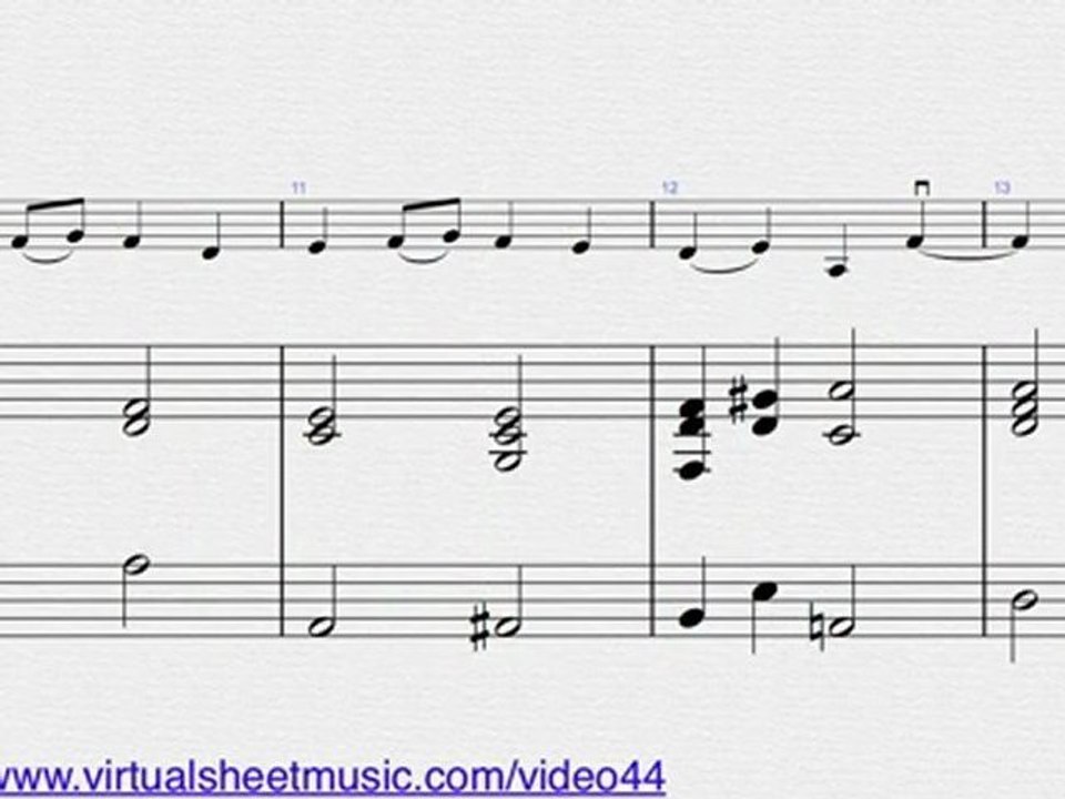 Ludwig van Beethoven's, Ode to Joy, Violin and Piano sheet music - Video Score
