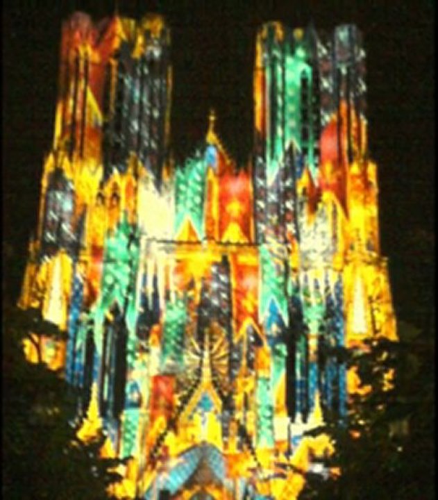 Cathédrale de Reims illuminée