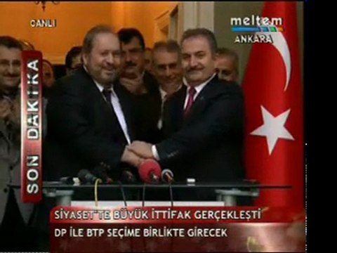 DP BTP ittifak açıklama Namık Kemal Zeybek Haydar Baş