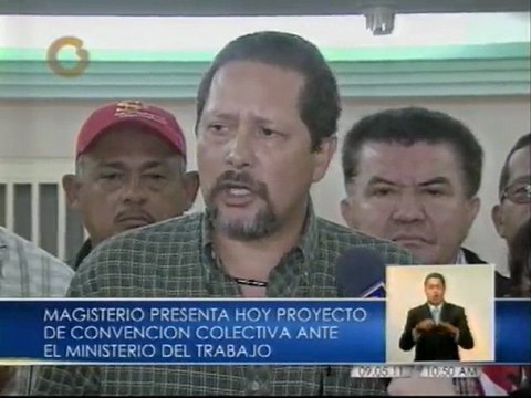 Representantes del Magisterio entregarán proyecto de Convención colectiva ante Ministerio del Trabajo