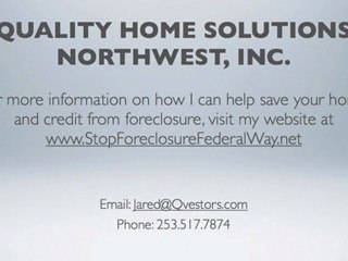 Stop foreclosure in Federal Way Washington