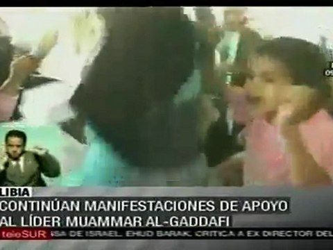 Manifestaciones en Libia a favor de Al-Gaddafi