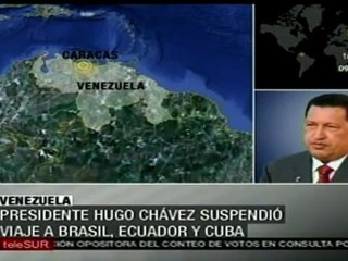 Hugo Chávez suspendió viaje a Brasil, Ecuador y Cuba
