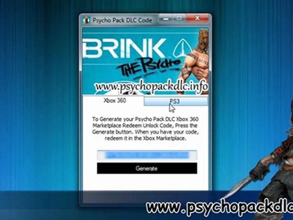 How To Get Brink Psycho Pack DLC Code Free on Xbox 360 And PS3!! - video  Dailymotion
