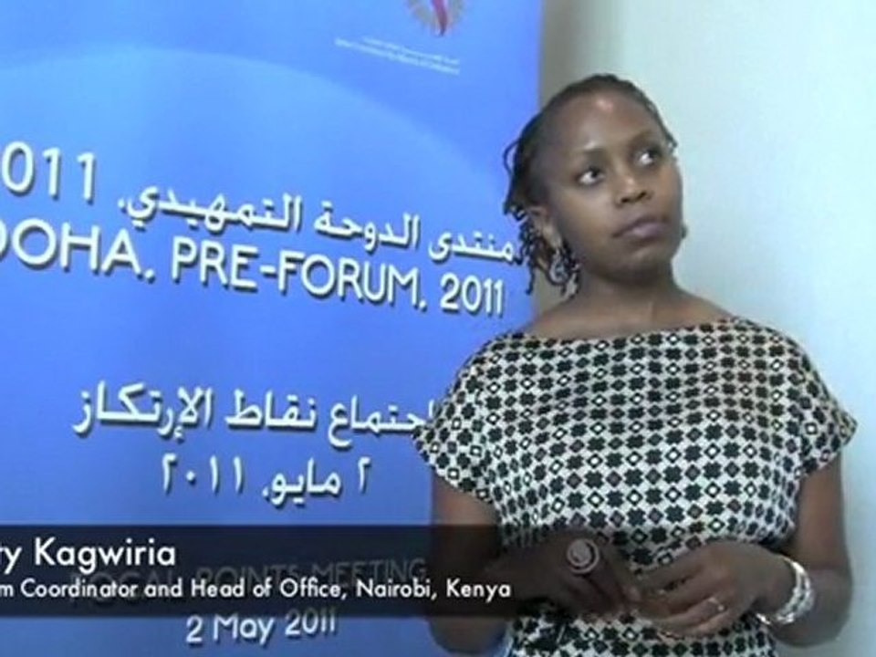 Purity Kagwiria interview (Akili Dada, Kenya), UNAOC Doha pre forum 2011