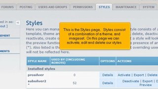 Manage Styles in phpBB by VodaHost.com web hosting