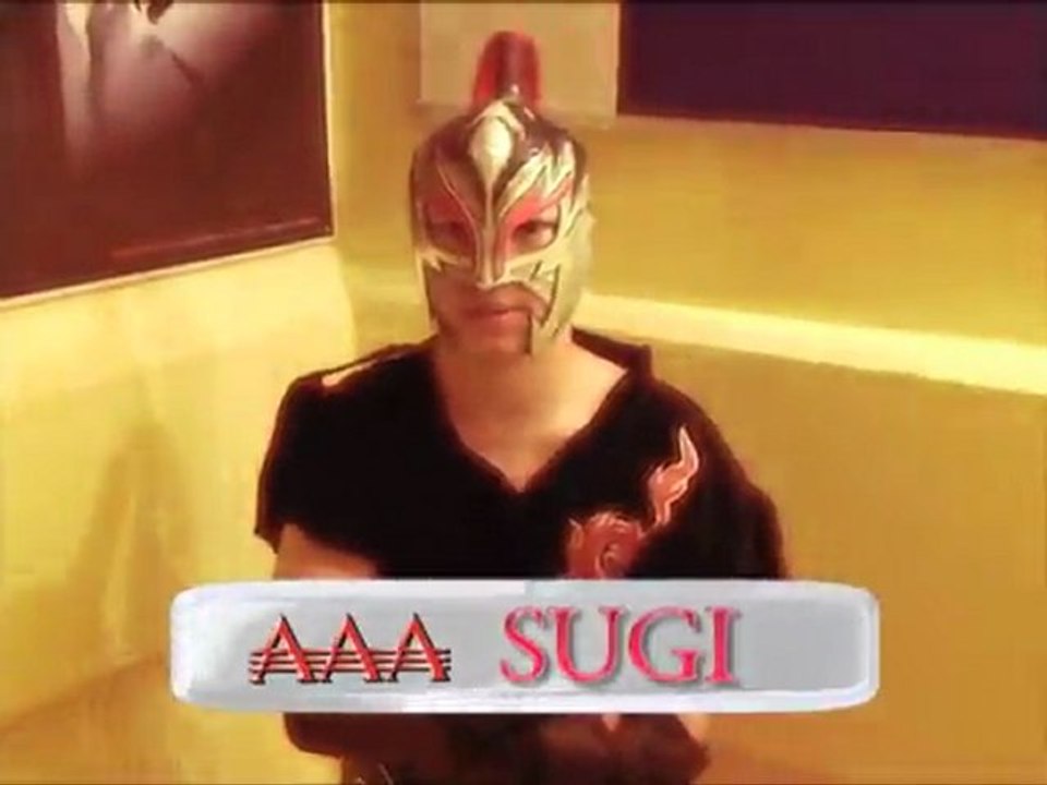 SUGI, célèbre catcheur, sur le ring de Japan Expo