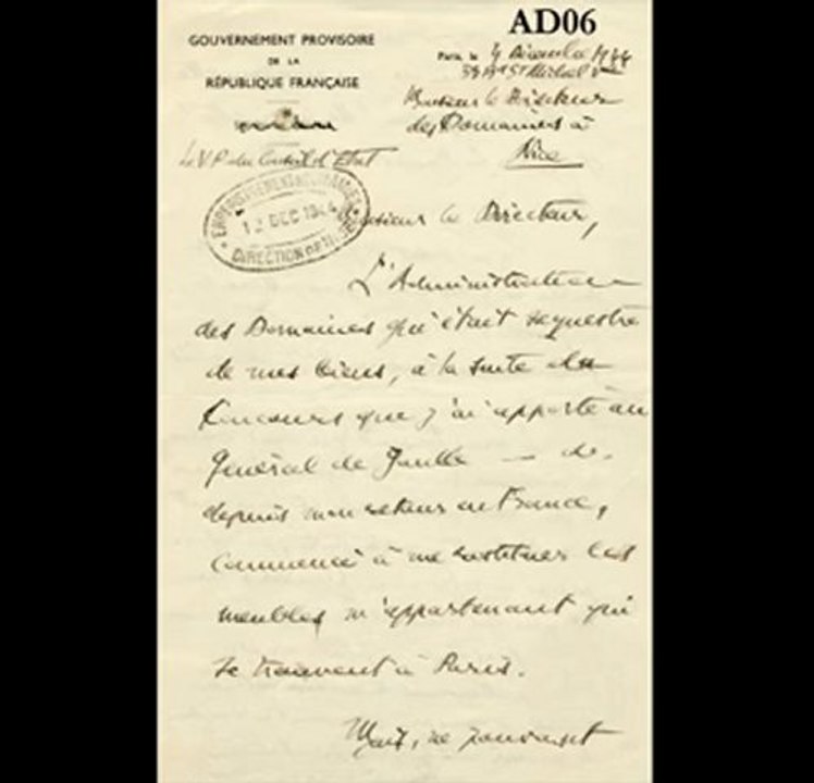 Interview à la radio de René Cassin - Fonds ADAM ‘’Documents sonores isolés’’