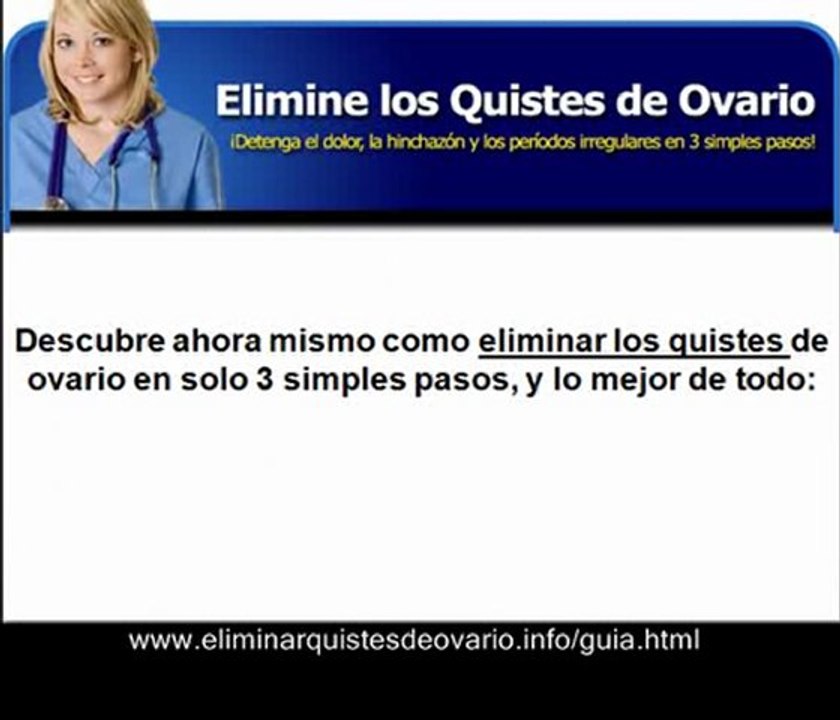 Descubre como eliminar los quistes de ovario