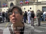 Colette Gissot à la mobilisation contre la baisse des crédits CUCS - 10.05.11