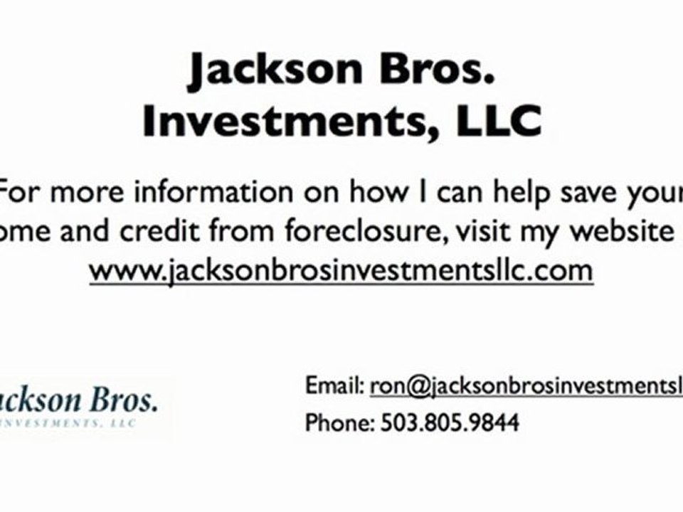 Stop Foreclosure in Portland Oregon