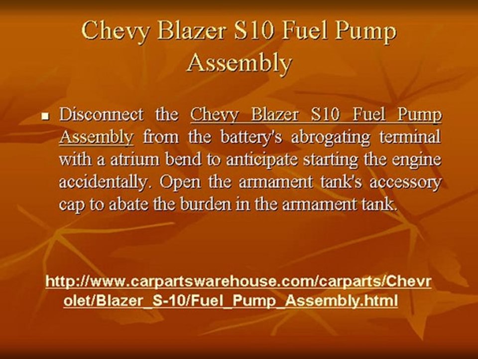 Chevy Blazer S10 Fuel Pump Assembly-14