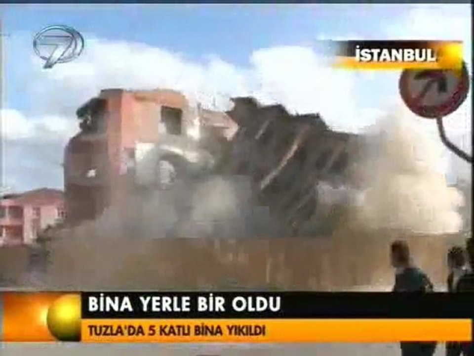 Kanal 7 -Tuzla Belediyesi' nin yol genişletme çalışmaları çerçevesinde 8 bina için aldığı yıkım kararının çalışmaları başladı.