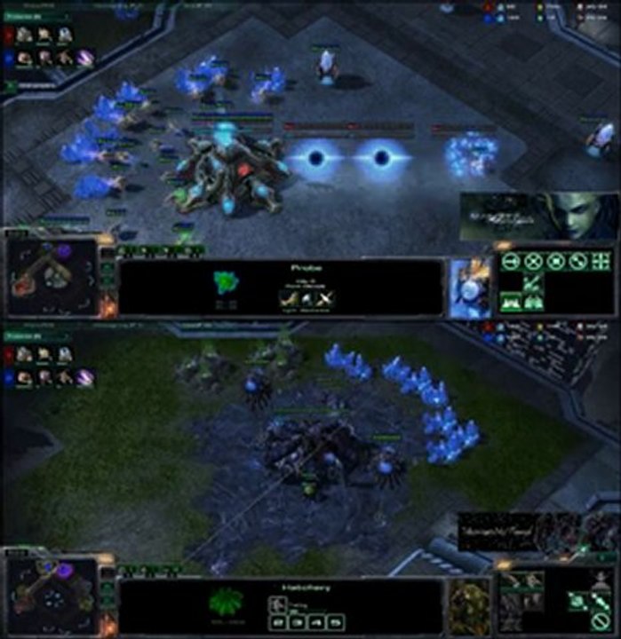 [SC2] feetfetishh VS Theilo: View of 2 players Starcraft II :