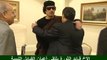 Apparition de Kadhafi à Tripoli 11 Mai 2011 à la télévision libyenne après le massacre par l'OTAN du fils et des trois petits enfants de Mouammar Gaddafi