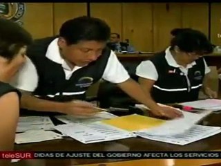 Recuento de votos en Ecuador