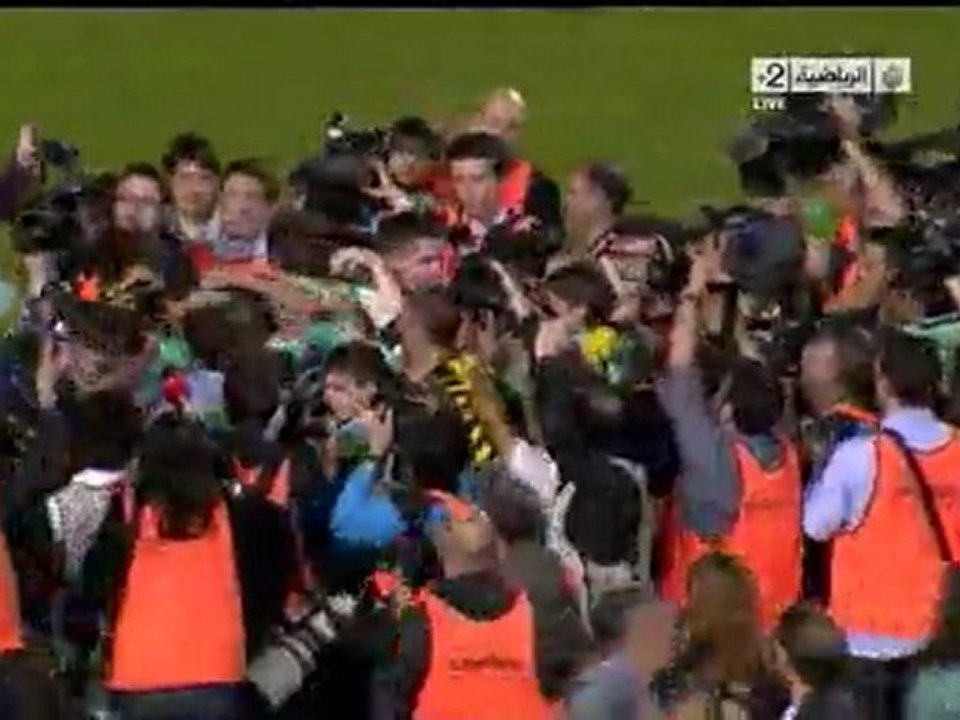 Barca Celebration for Winning  Laliga title 2011, after Levente's match