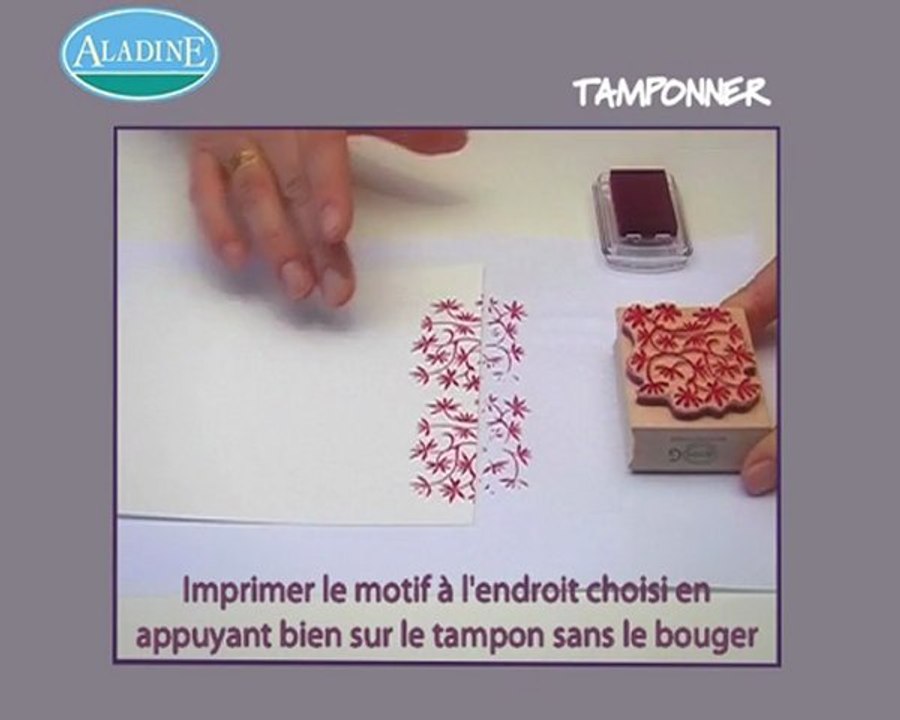 Tamponner avec un tampon en bois et de l'encre - Tuto loisirs créatifs