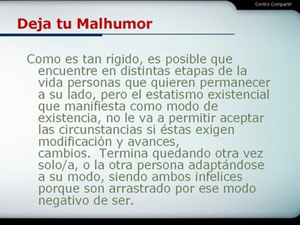 Terapia Psicológica - el Malhumor