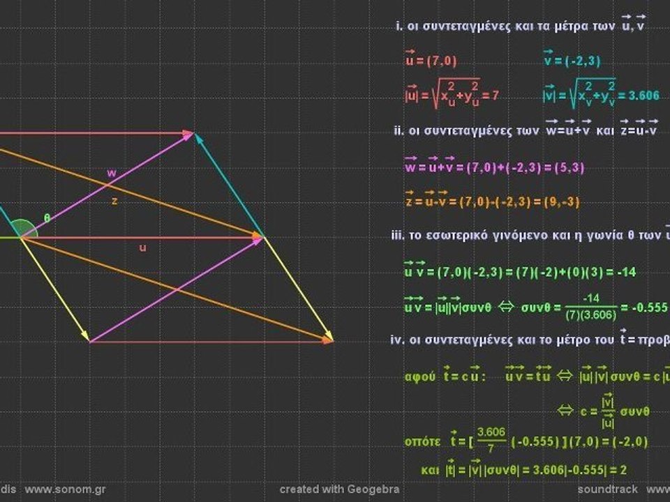μαθηματικά β΄λυκείου: διανύσματα - 2