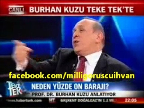 burhan kuzu; Saadet partisi Meclise girmesin diye barajı düşürmüyoruz
