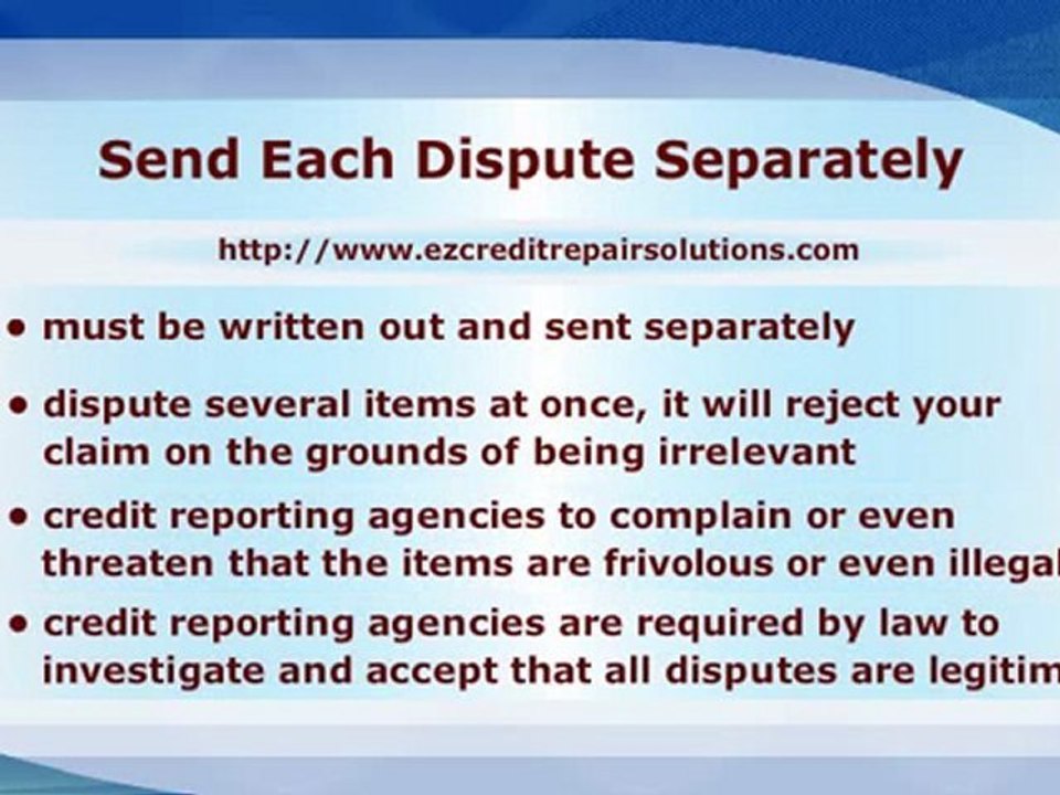 Credit Repair Letters - Anatomy of Credit Dispute Letter