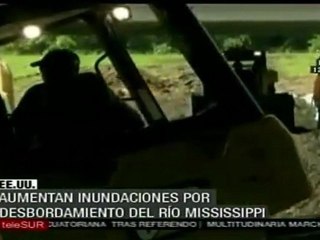 Afectaciones por desbordamiento de río Mississippi