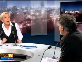 BFMTV 2012 - interview Le Point, Marine Le Pen