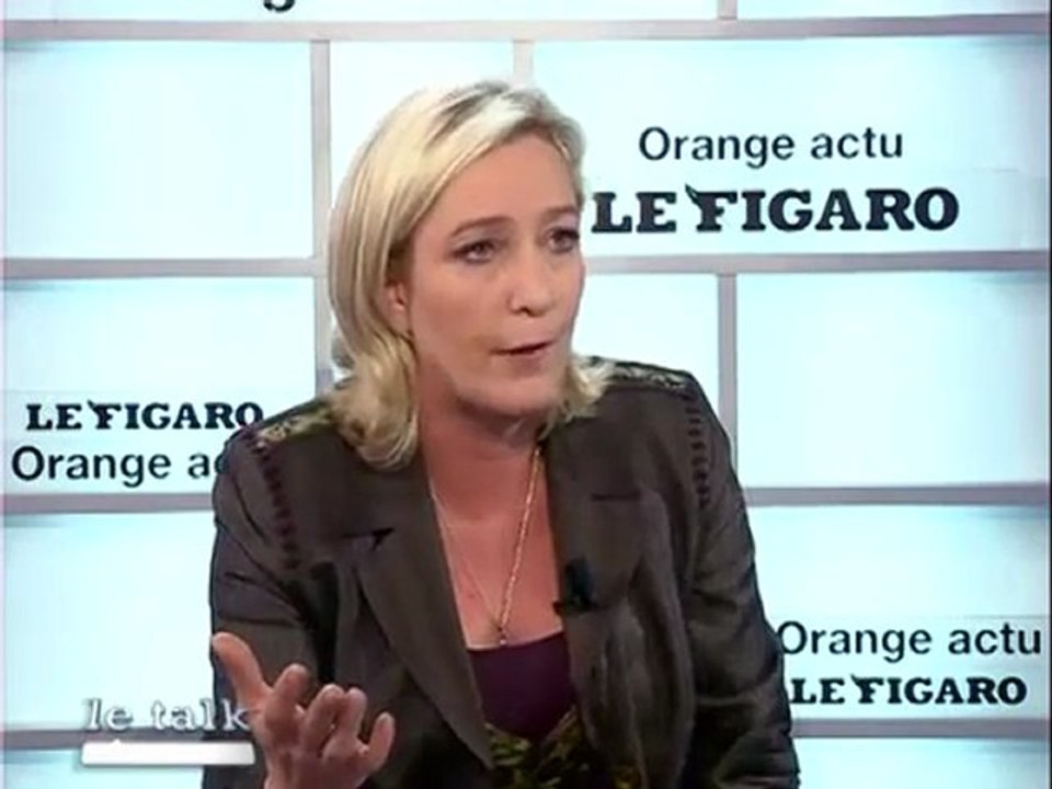 Marine Le Pen - invitée par _le Figaro Orange actu_ dans l'émission Le Talk