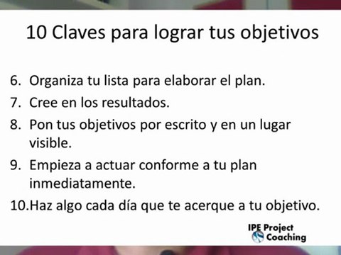 Project Coaching: 10 Claves para lograr tus objetivos