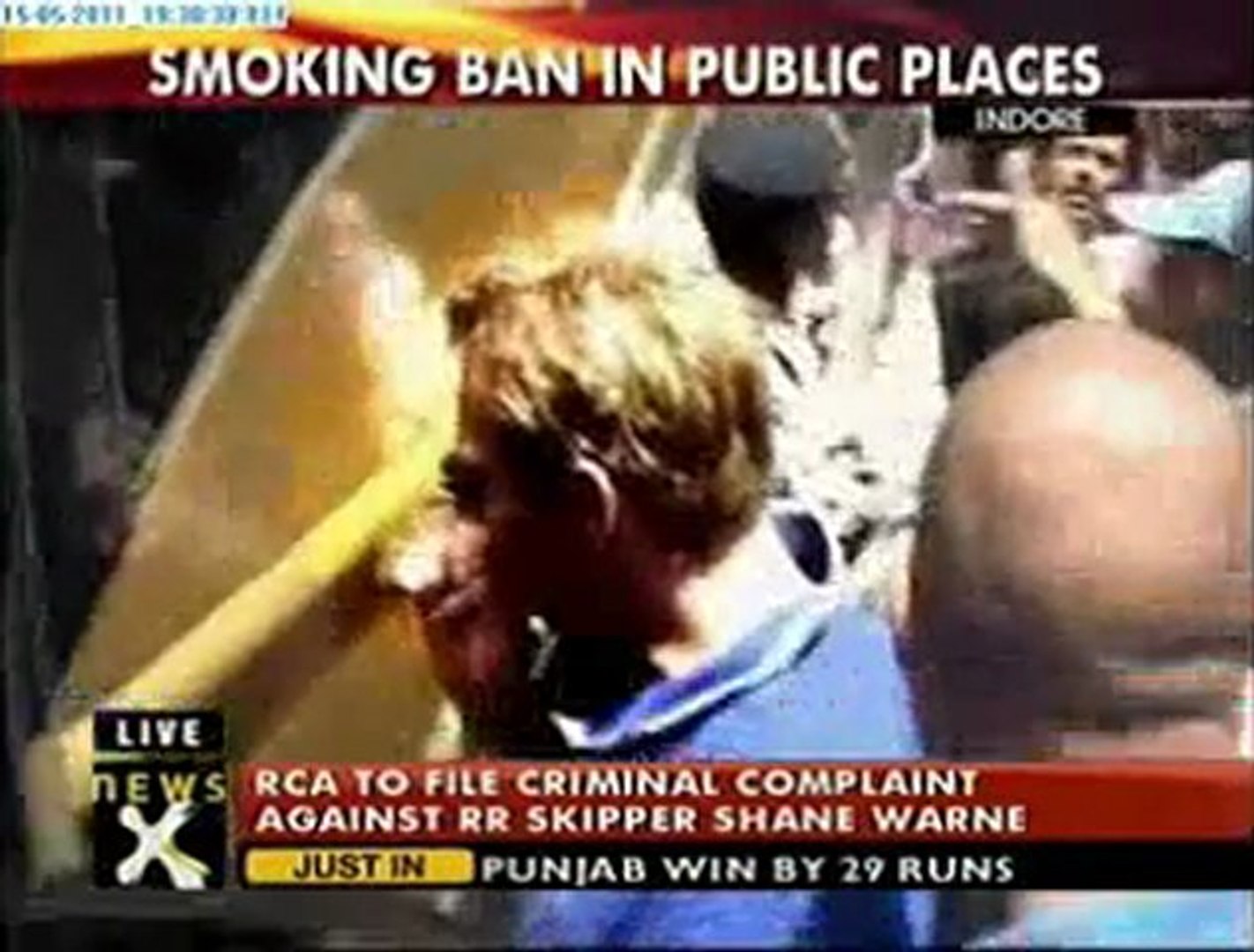 Shane Warne caught smoking within airport premises
