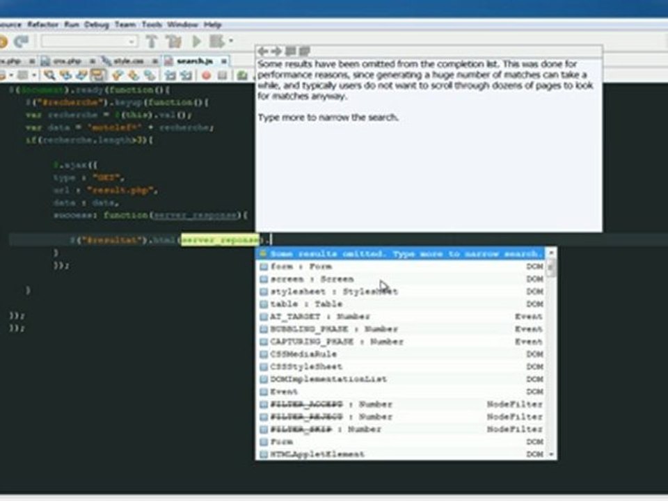 Tutoriel : Formulaire de recherche instantanée jQuery